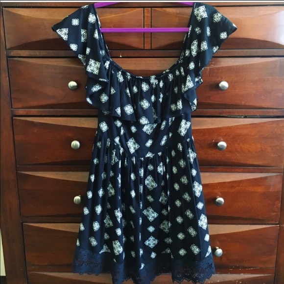 Elan Black and white print dress. - Picture 3 of 8